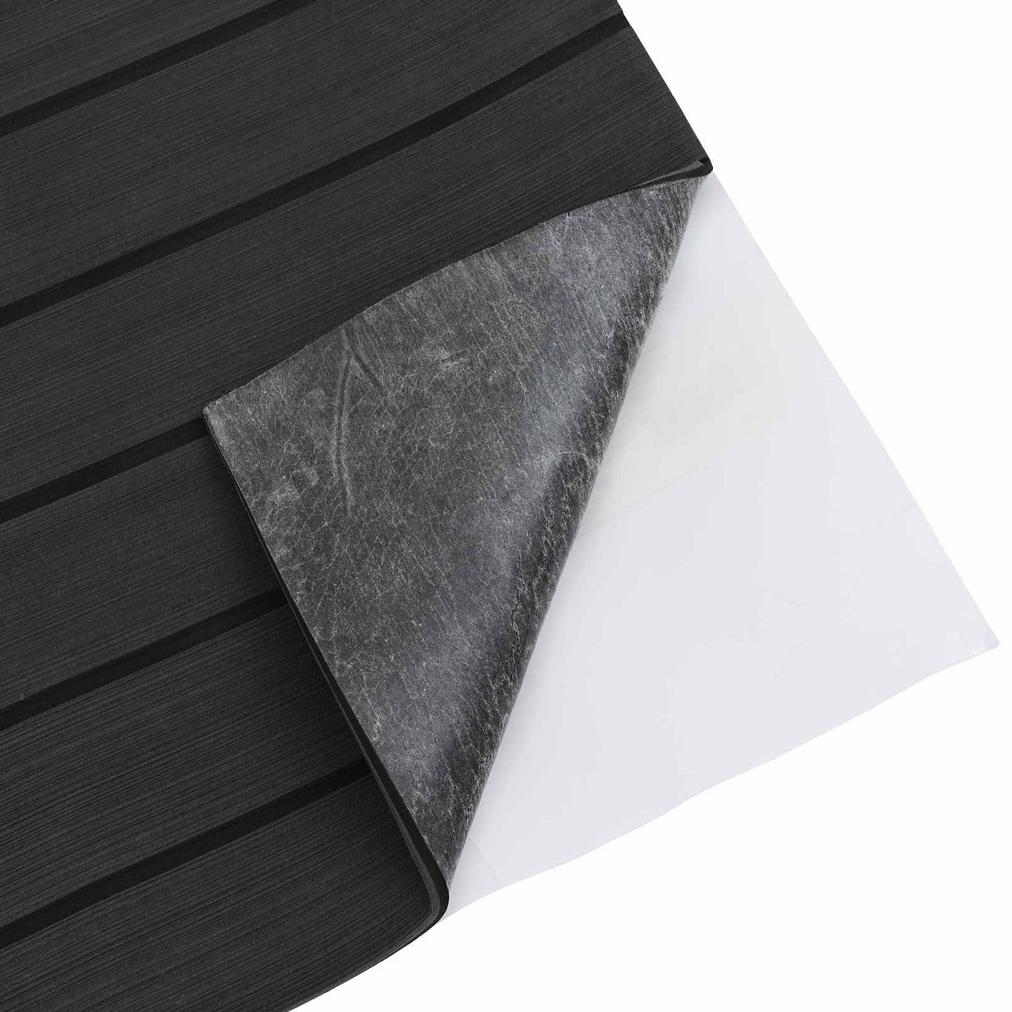 Bådmåtte Stribet Mørk Grå og Sort 240 x 90 cm EVA
