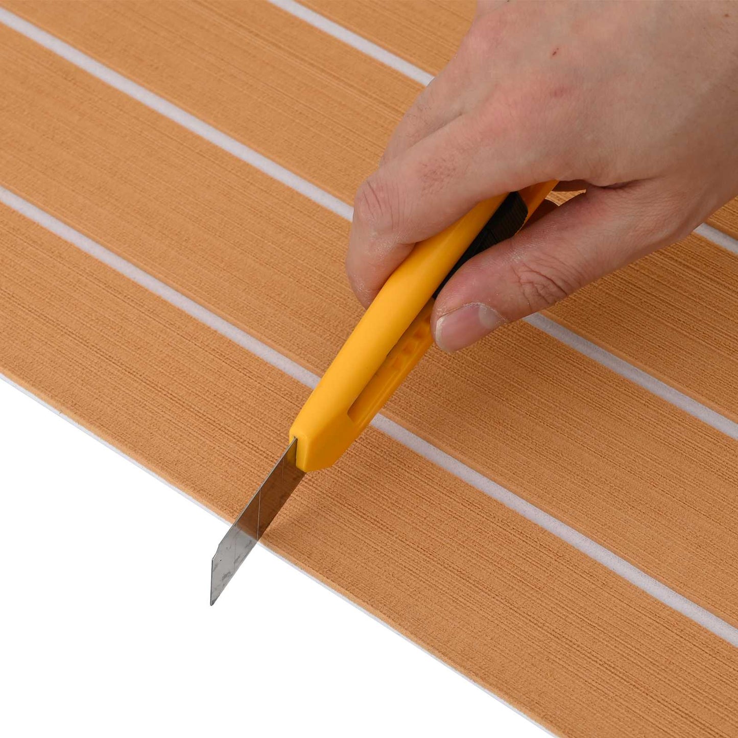 Bådmåtte Stribet Brun og hvid 240 x 90 cm EVA