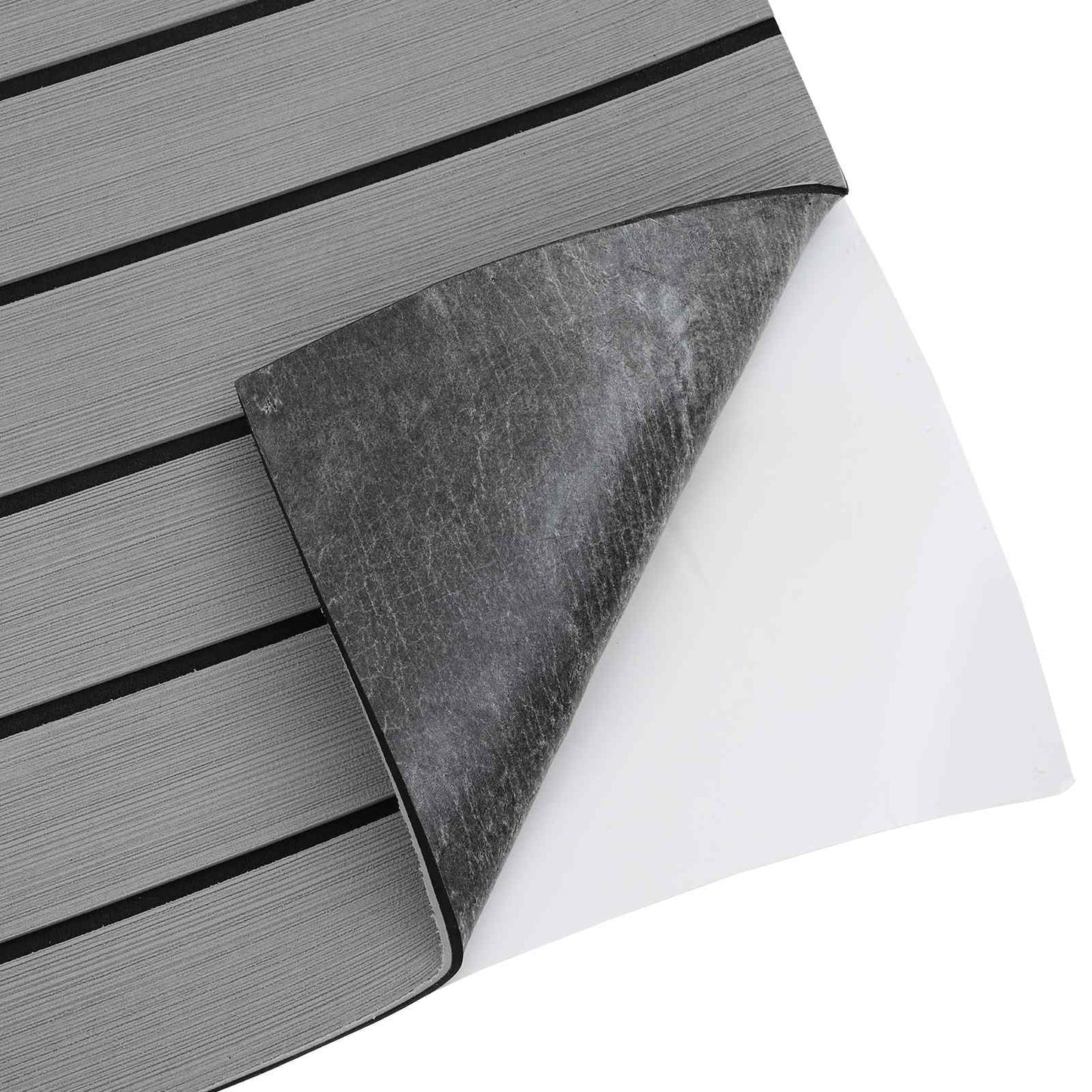Bådmåtte Stribet Lys grå og sort 240 x 60 cm EVA