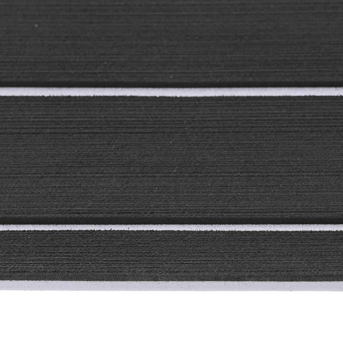 Bådmåtte Stribet Mørkegrå og Hvid 240 x 60 cm EVA