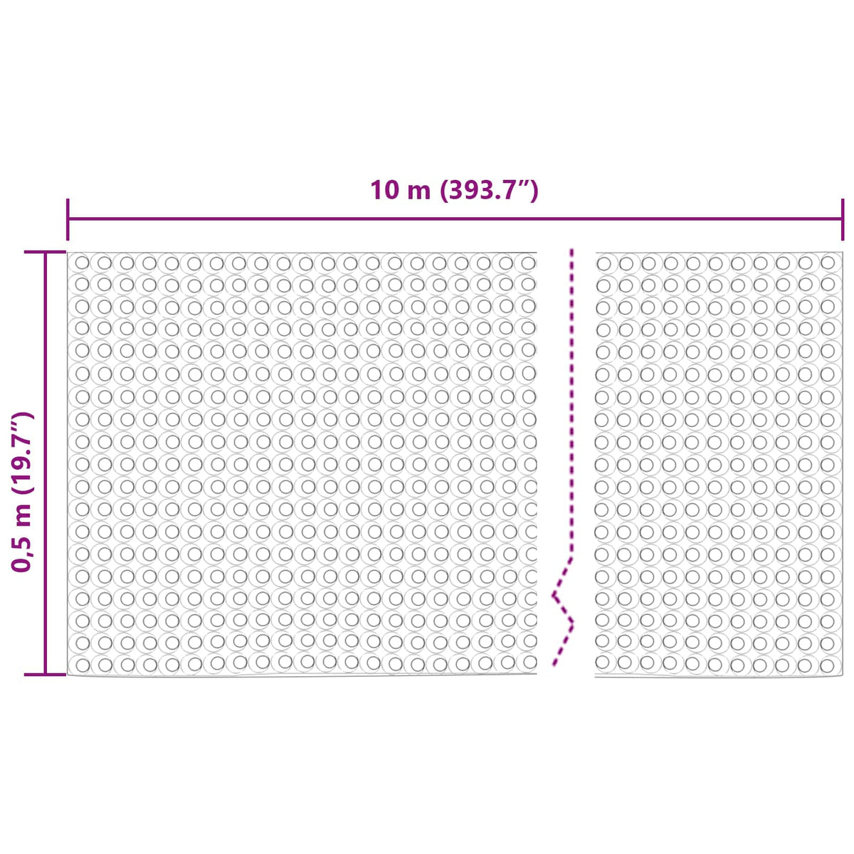 Dimpled Drænplade Sort 0,5 x 10 m HDPE