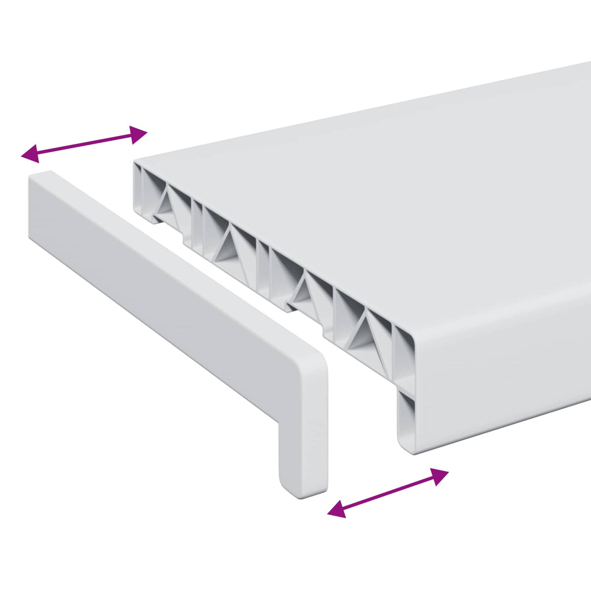 Vindueskarm Hvid 80 x 20 x 4,5 cm PVC