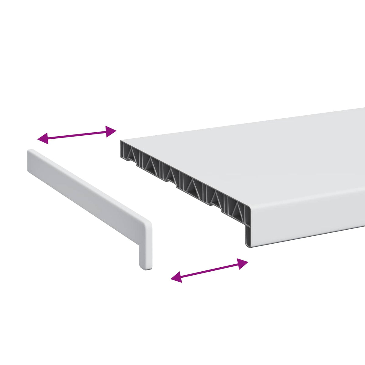 Vindueskarm Hvid 60 x 35 x 4,5 cm PVC