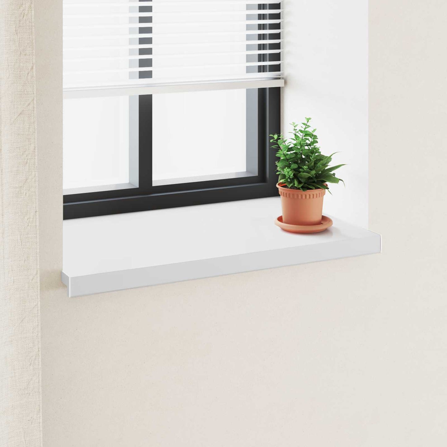 Vindueskarm Hvid 80 x 50 x 4,5 cm PVC