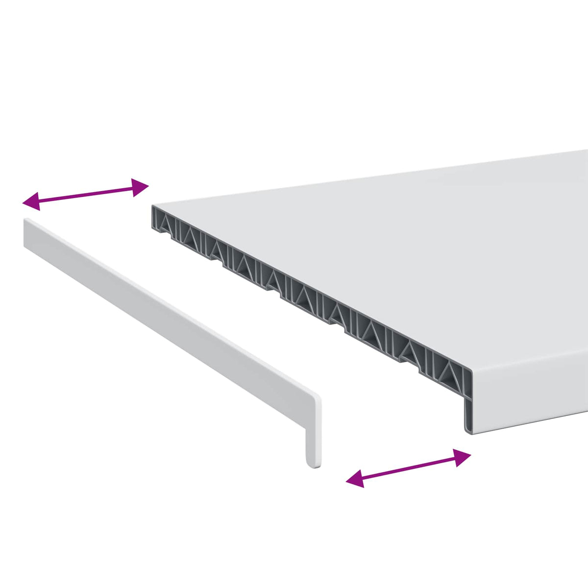 Vindueskarm Hvid 140 x 50 x 4,5 cm PVC