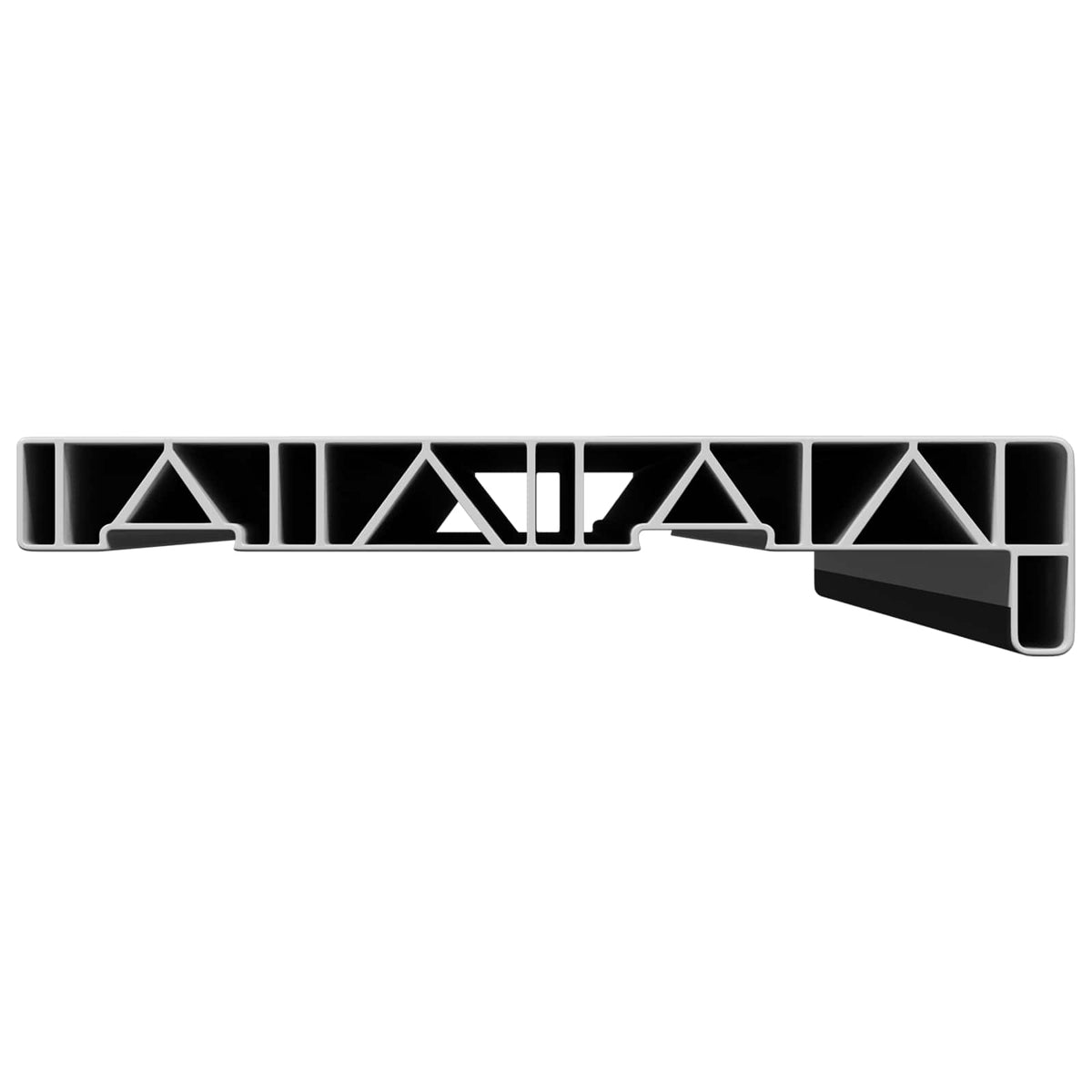 Vindueskarm Sort med træstruktur 100 x 25 x 4,5 cm PVC