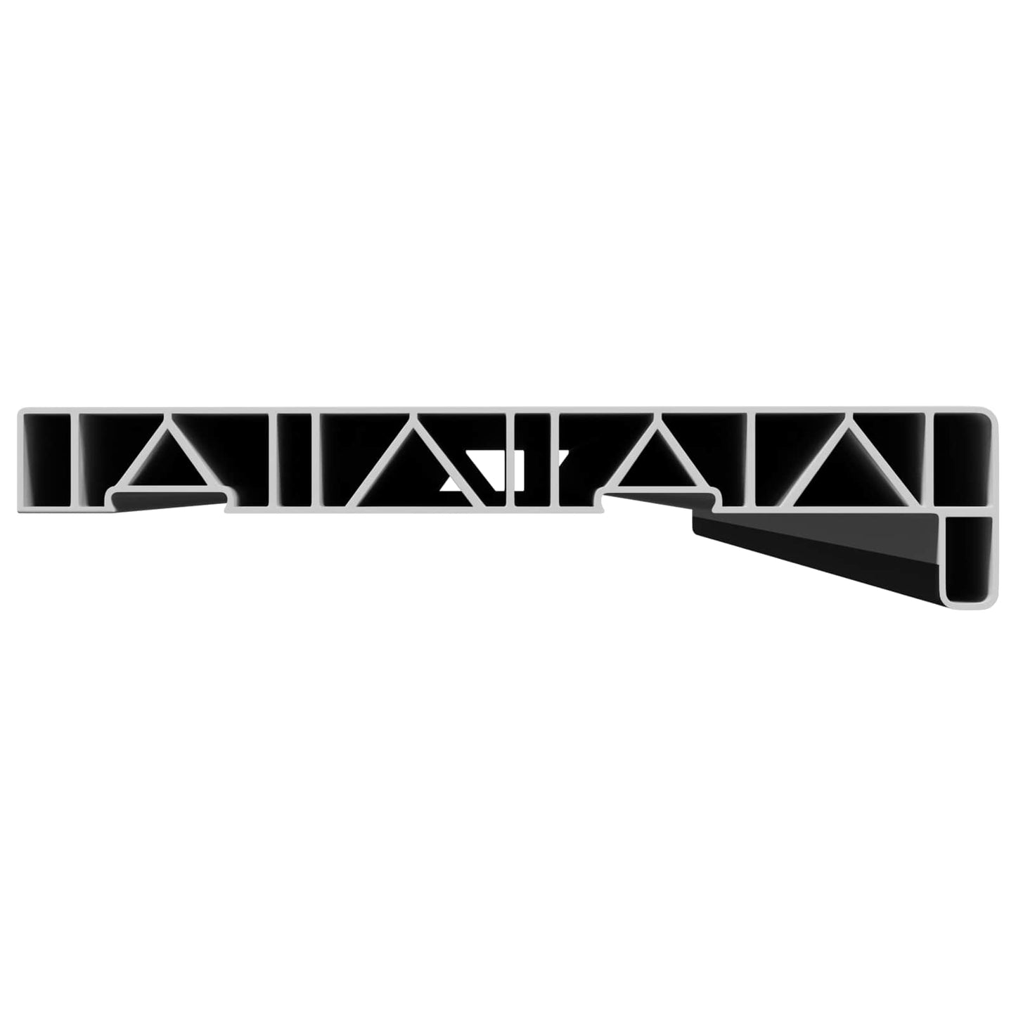 Vindueskarm Sort med træstruktur 120 x 25 x 4,5 cm PVC
