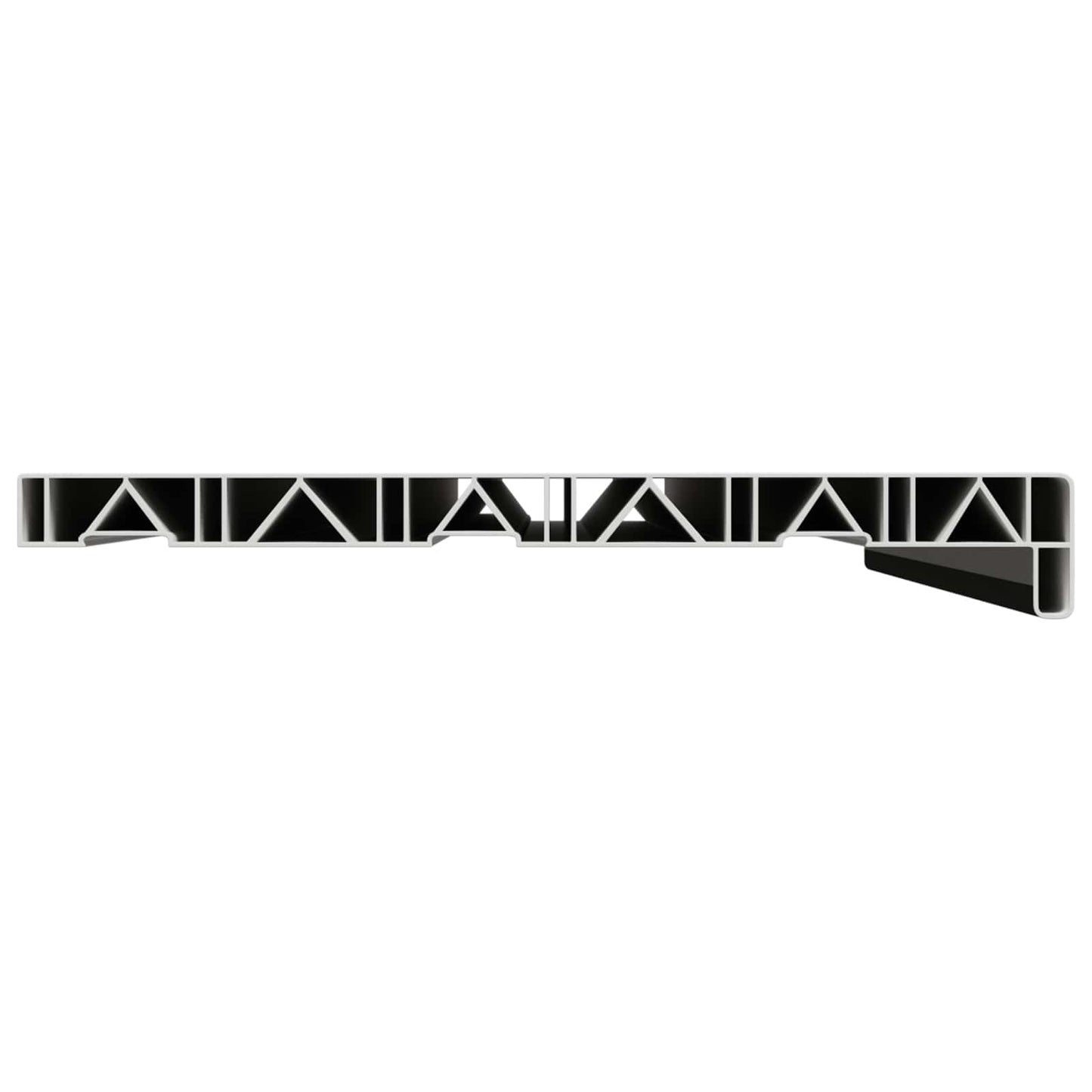 Vindueskarm Sort med træstruktur 80 x 30 x 4,5 cm PVC