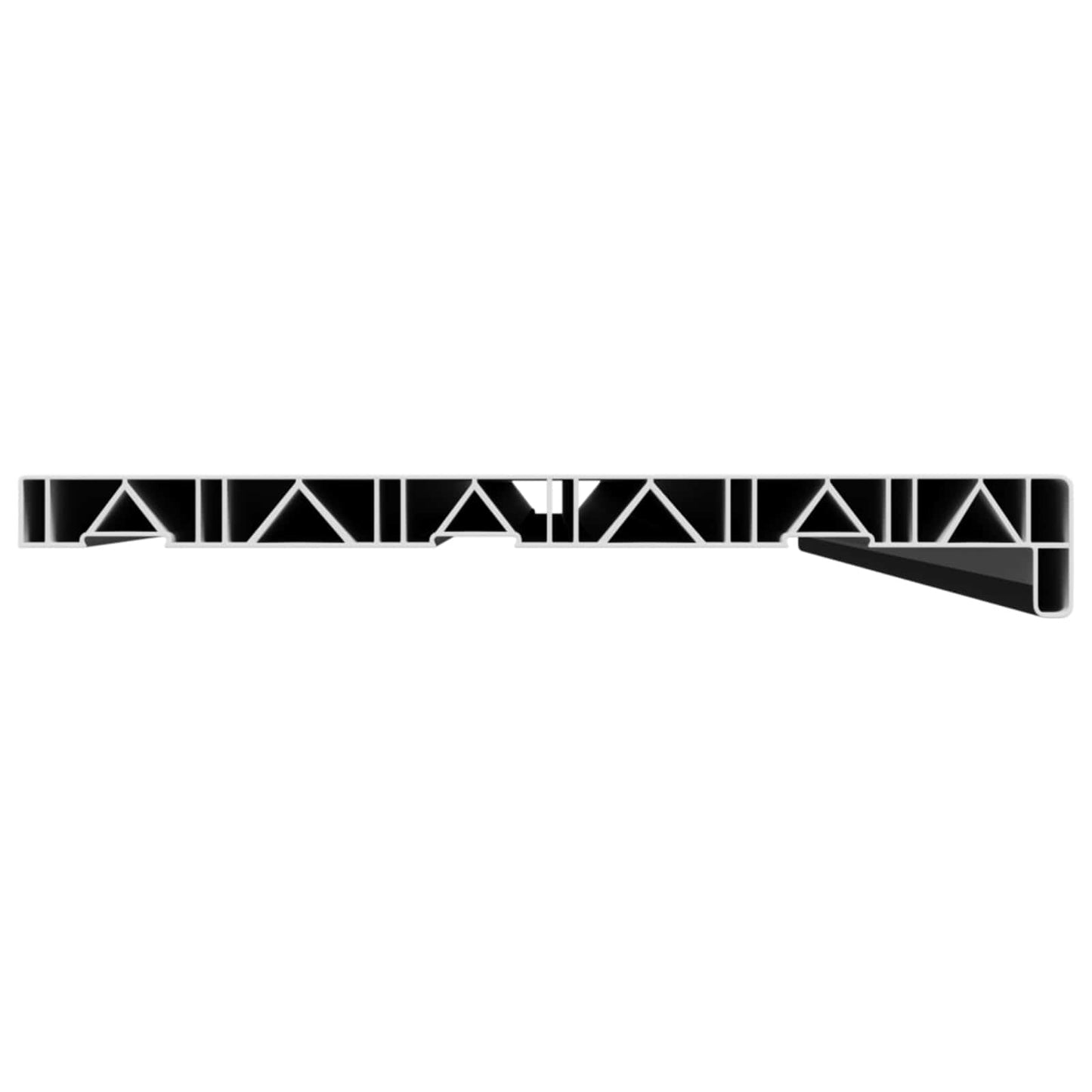 Vindueskarm Sort med træstruktur 160 x 35 x 4,5 cm PVC