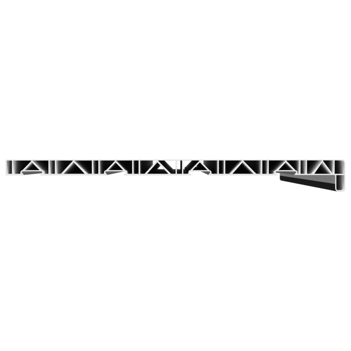 Vindueskarm Sort med træstruktur 80 x 40 x 4,5 cm PVC