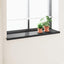 Vindueskarm Sort med træstruktur 140 x 40 x 4,5 cm PVC