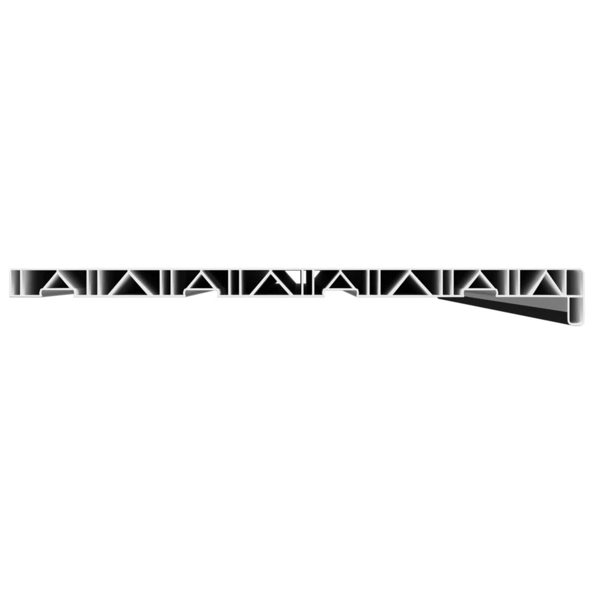 Vindueskarm Sort med træstruktur 140 x 40 x 4,5 cm PVC