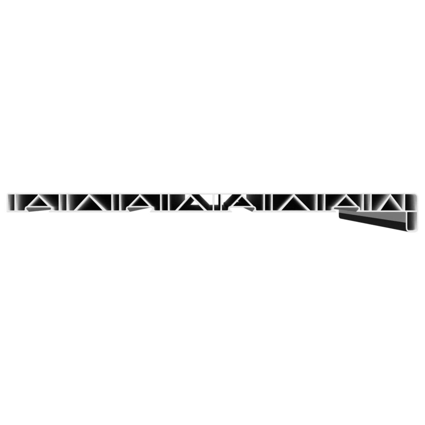 Vindueskarm Sort med træstruktur 80 x 45 x 4,5 cm PVC