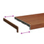 Vindueskarm Brun træ 60 x 35 x 4,5 cm PVC