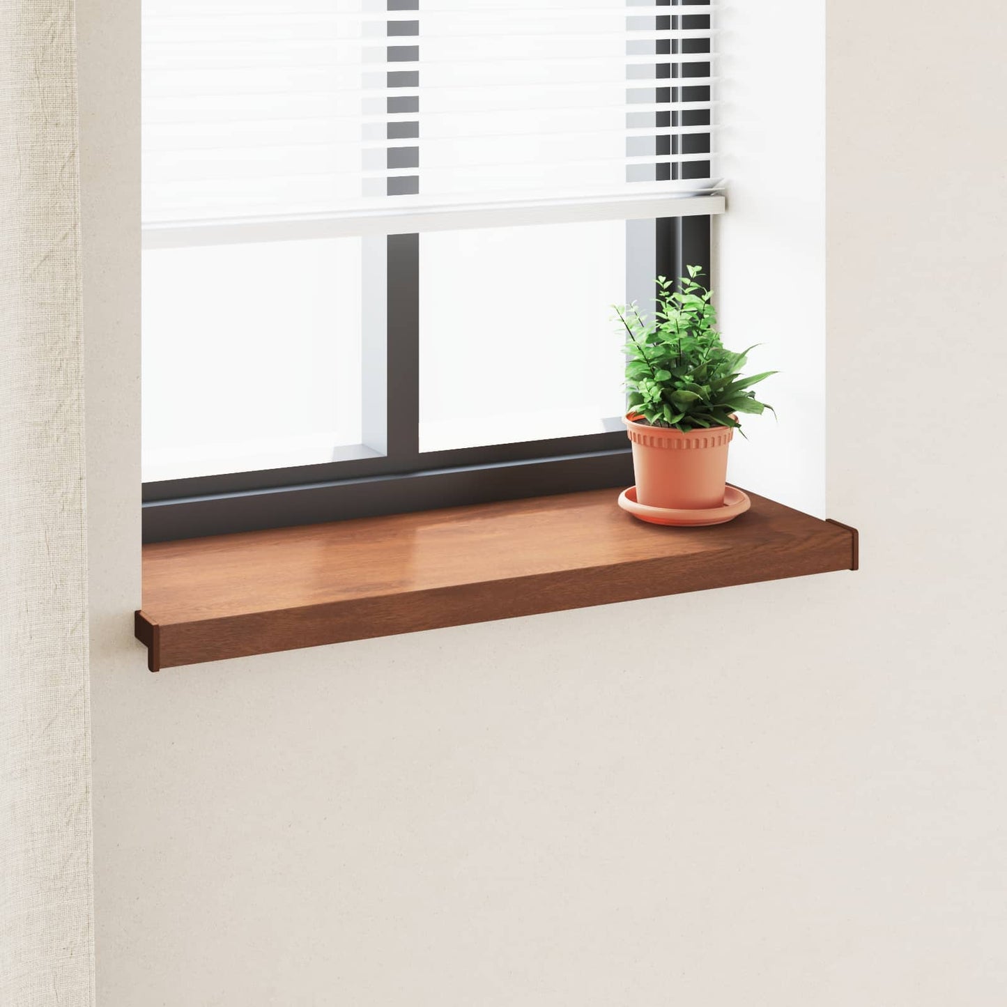 Vindueskarm Brun træ 60 x 35 x 4,5 cm PVC