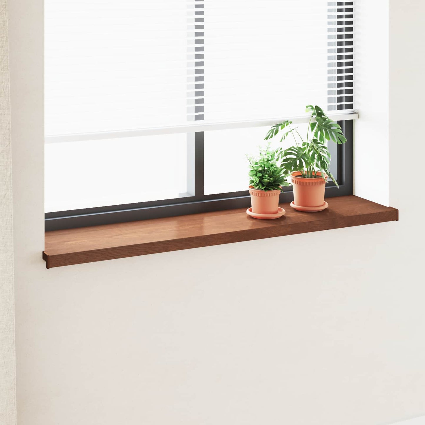 Vindueskarm Brun træ 140 x 35 x 4,5 cm PVC