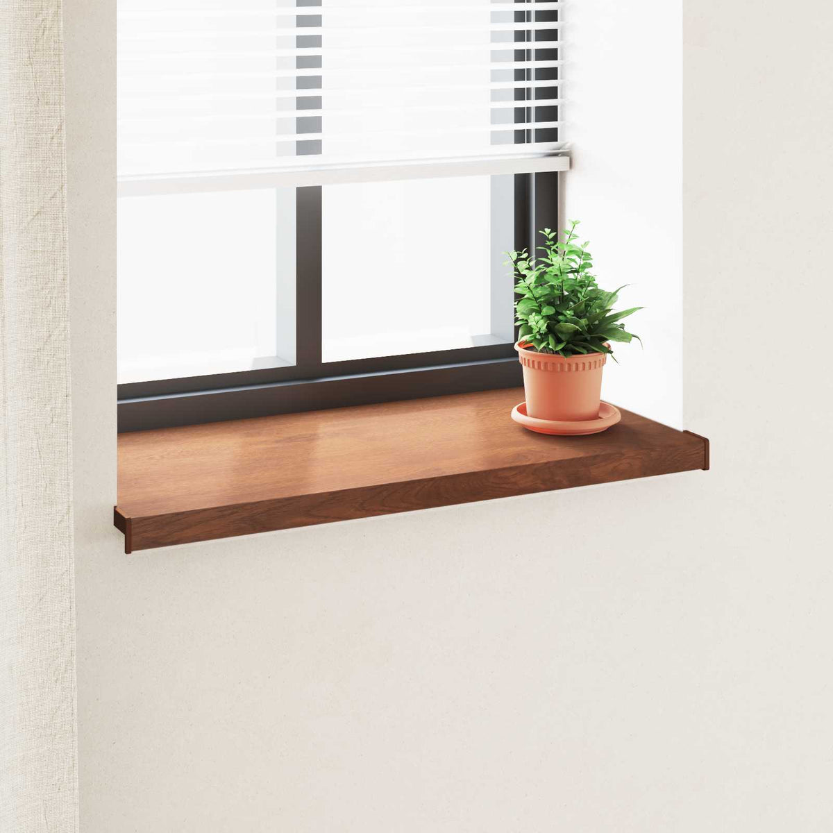 Vindueskarm Brun træ 60 x 40 x 4,5 cm PVC
