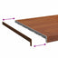 Vindueskarm Brun træ 80 x 50 x 4,5 cm PVC