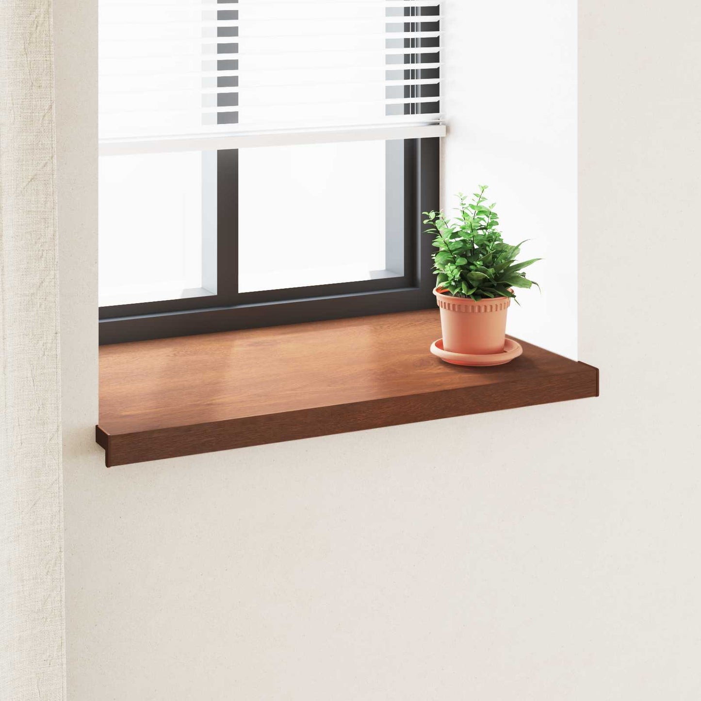 Vindueskarm Brun træ 80 x 50 x 4,5 cm PVC