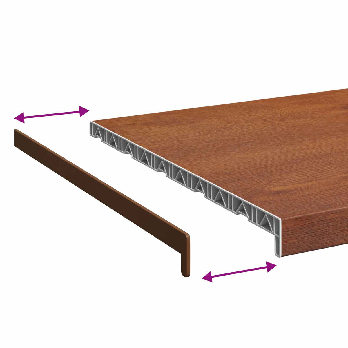 Vindueskarm Brun træ 120 x 50 x 4,5 cm PVC