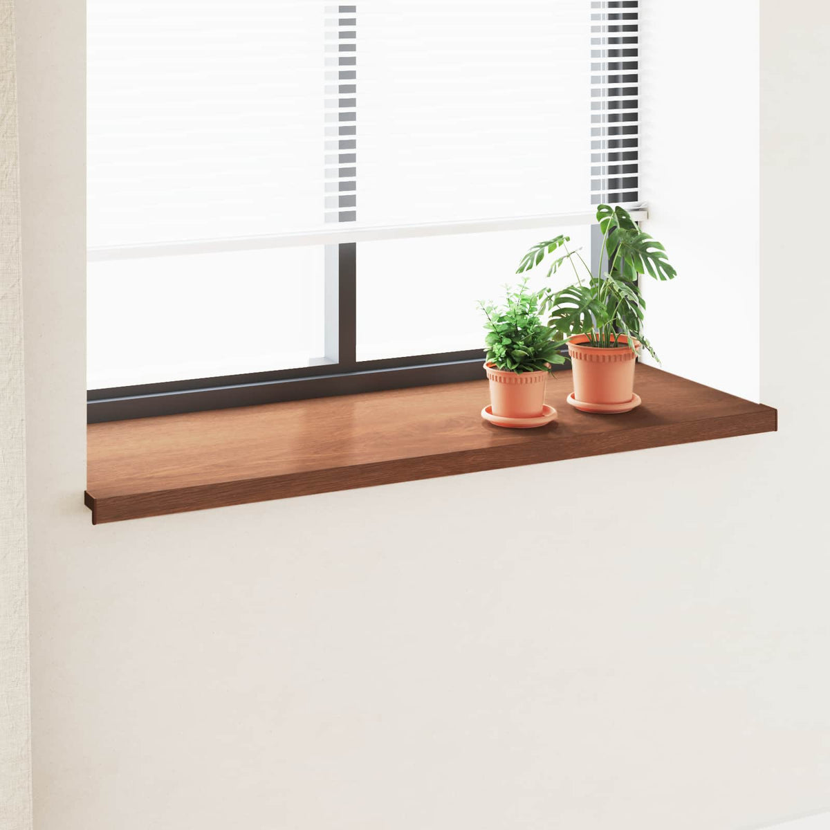 Vindueskarm Brun træ 120 x 50 x 4,5 cm PVC