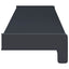 Vindueskarm Anthracit med træstruktur 60 x 15 x 4,5 cm PVC