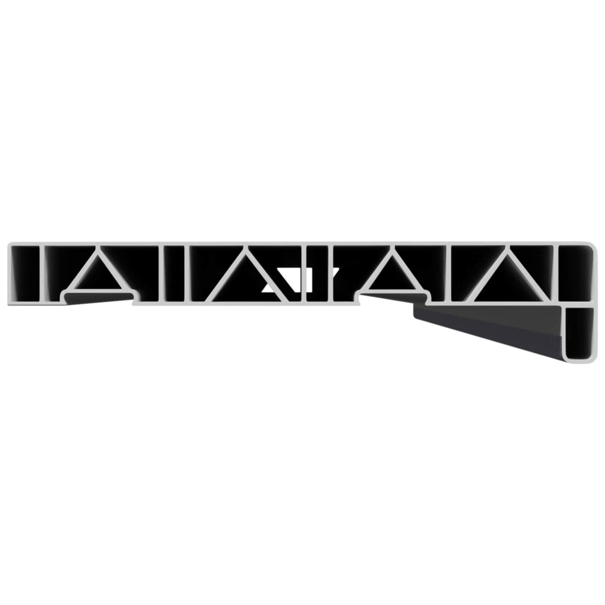 Vindueskarm Anthracit med træstruktur 140 x 20 x 4,5 cm PVC