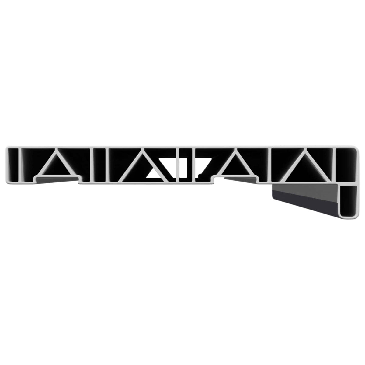 Vindueskarm Anthracit med træstruktur 100 x 25 x 4,5 cm PVC