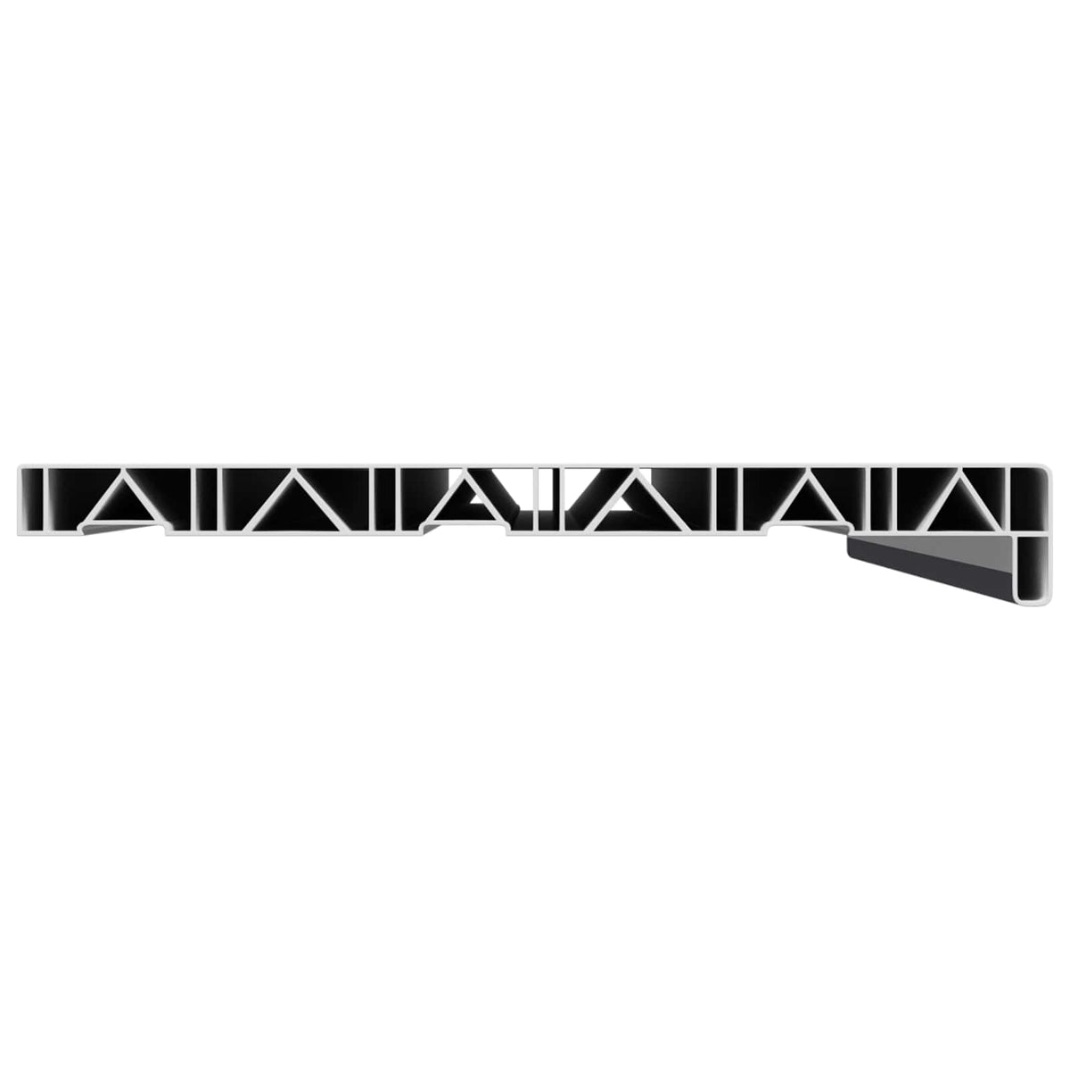 Vindueskarm Anthracit med træstruktur 60 x 30 x 4,5 cm PVC