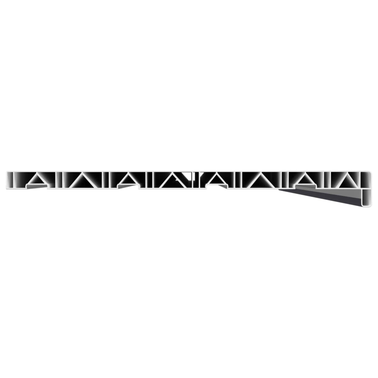 Vindueskarm Anthracit med træstruktur 140 x 40 x 4,5 cm PVC