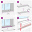 Vindueskarm Anthracit med træstruktur 100 x 50 x 4,5 cm PVC