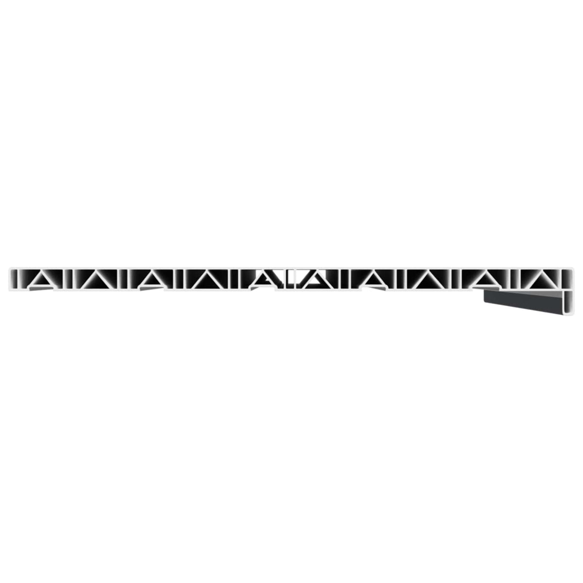 Vindueskarm Anthracit med træstruktur 100 x 50 x 4,5 cm PVC