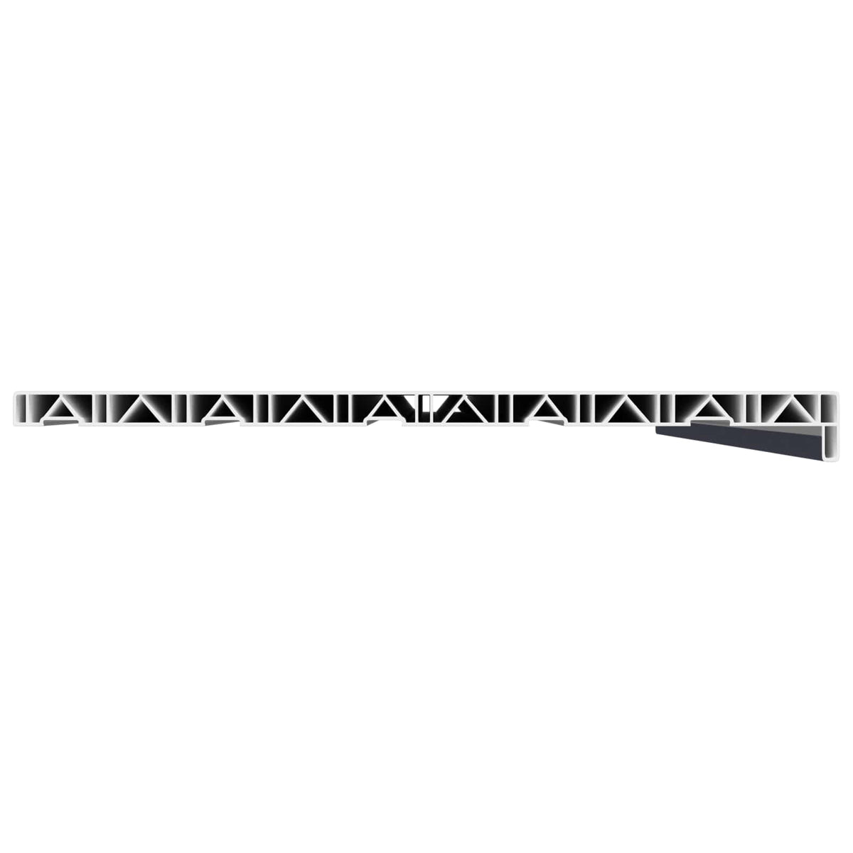 Vindueskarm Anthracit med træstruktur 160 x 50 x 4,5 cm PVC