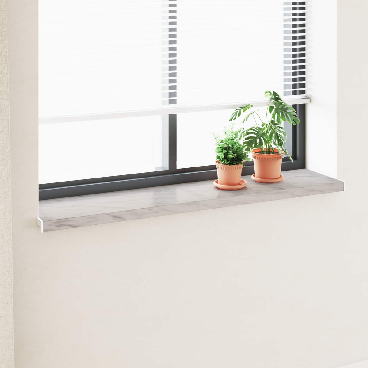 Vindueskarm Marmor tekstur 140 x 35 x 4,5 cm PVC