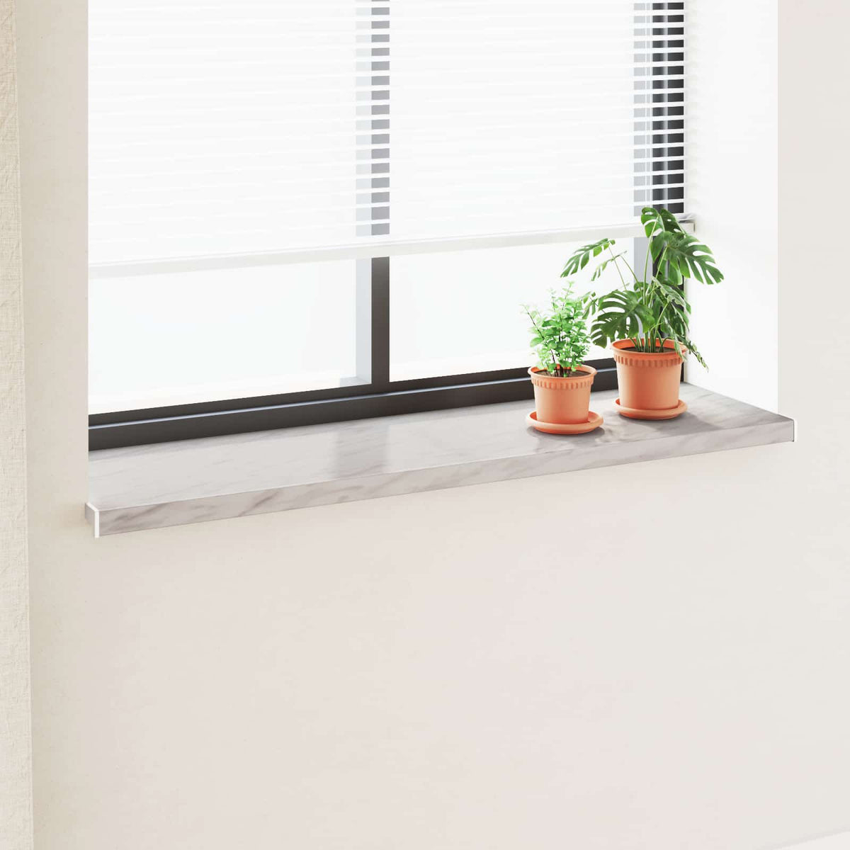 Vindueskarm Marmor tekstur 140 x 40 x 4,5 cm PVC