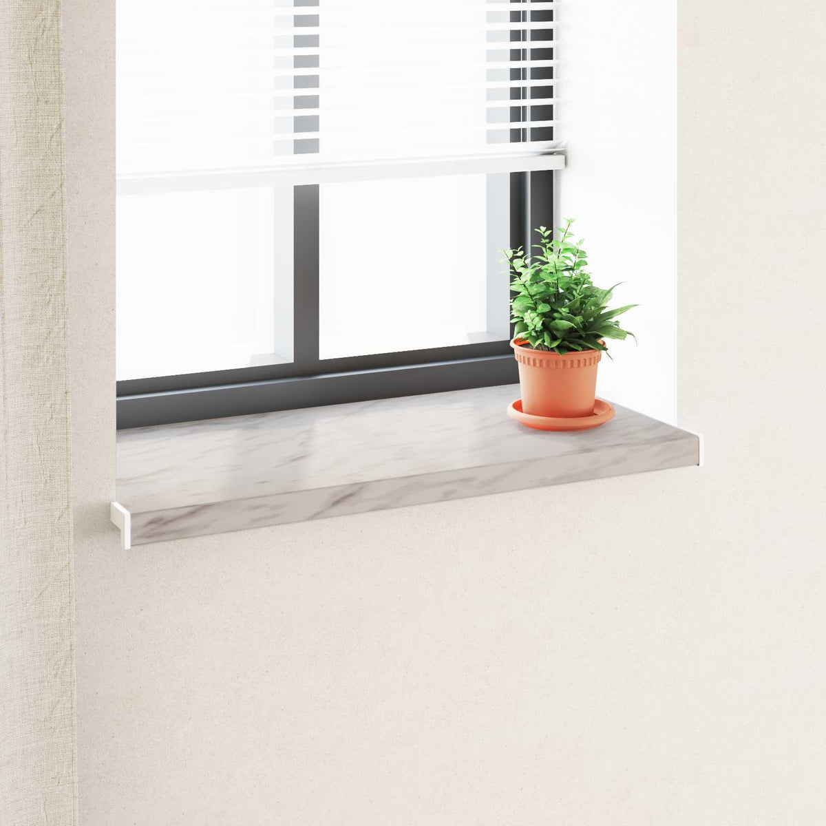 Vindueskarm Marmor tekstur 80 x 45 x 4,5 cm PVC
