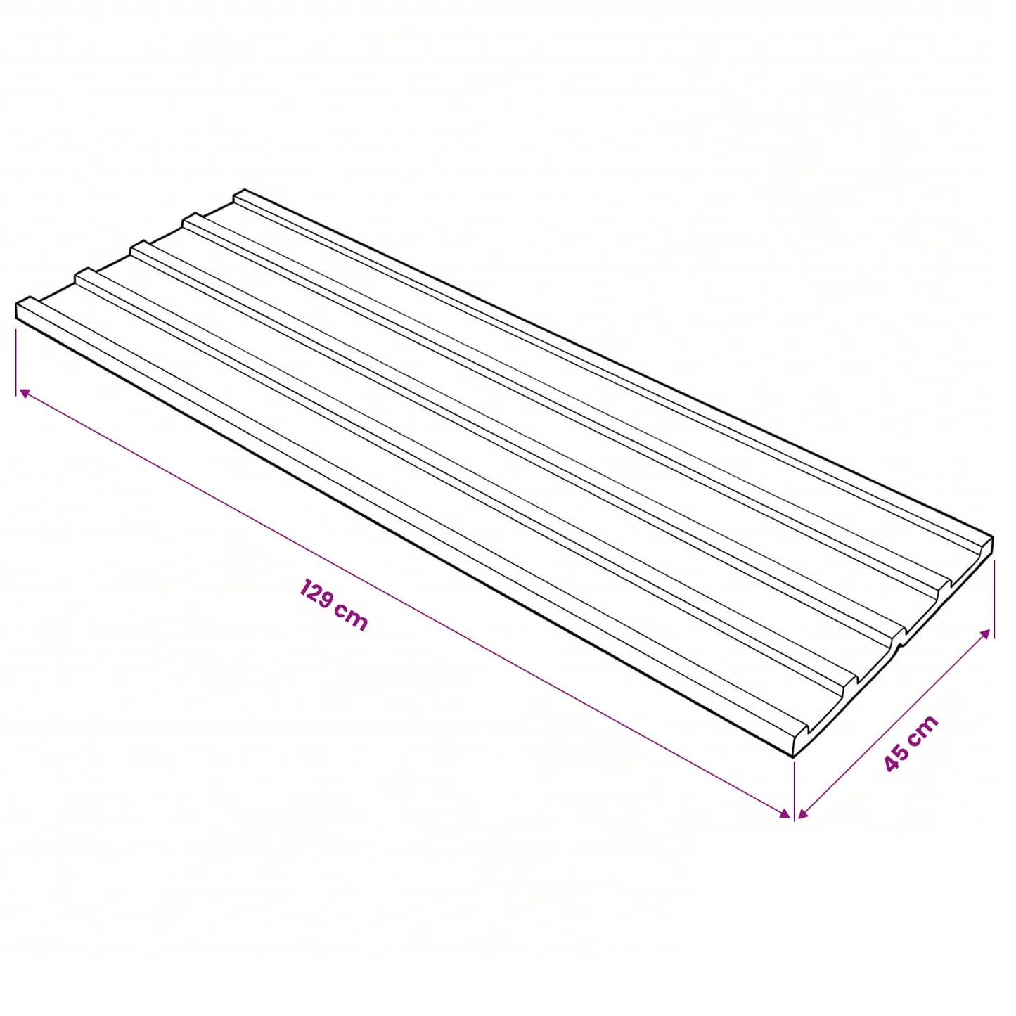 Tagpanel 12 stk. Antracit 129 x 45 cm Galvaniseret stål