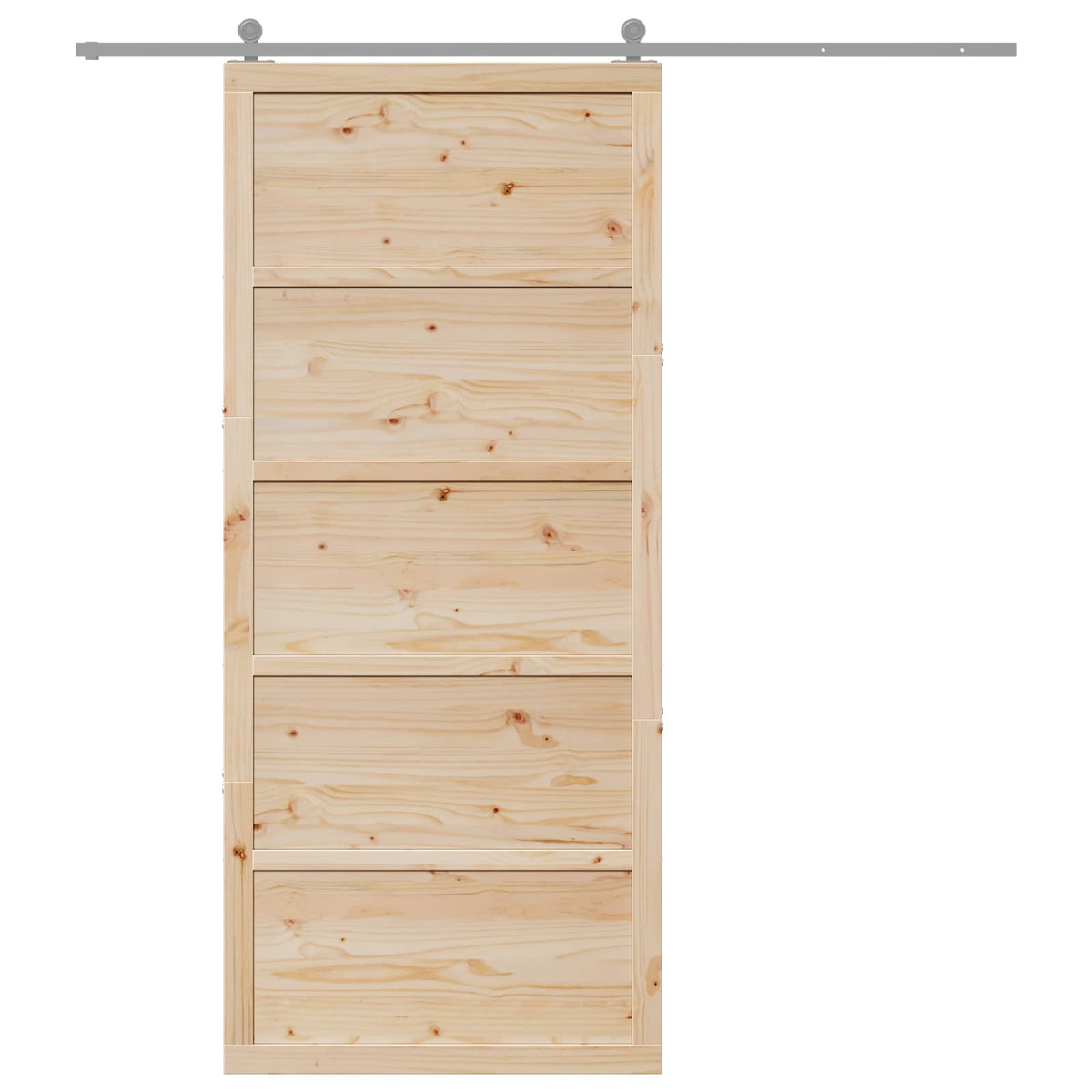 Ladedør 100 x 2,5 x 208 cm Massivt fyrretræ Naturfarvet