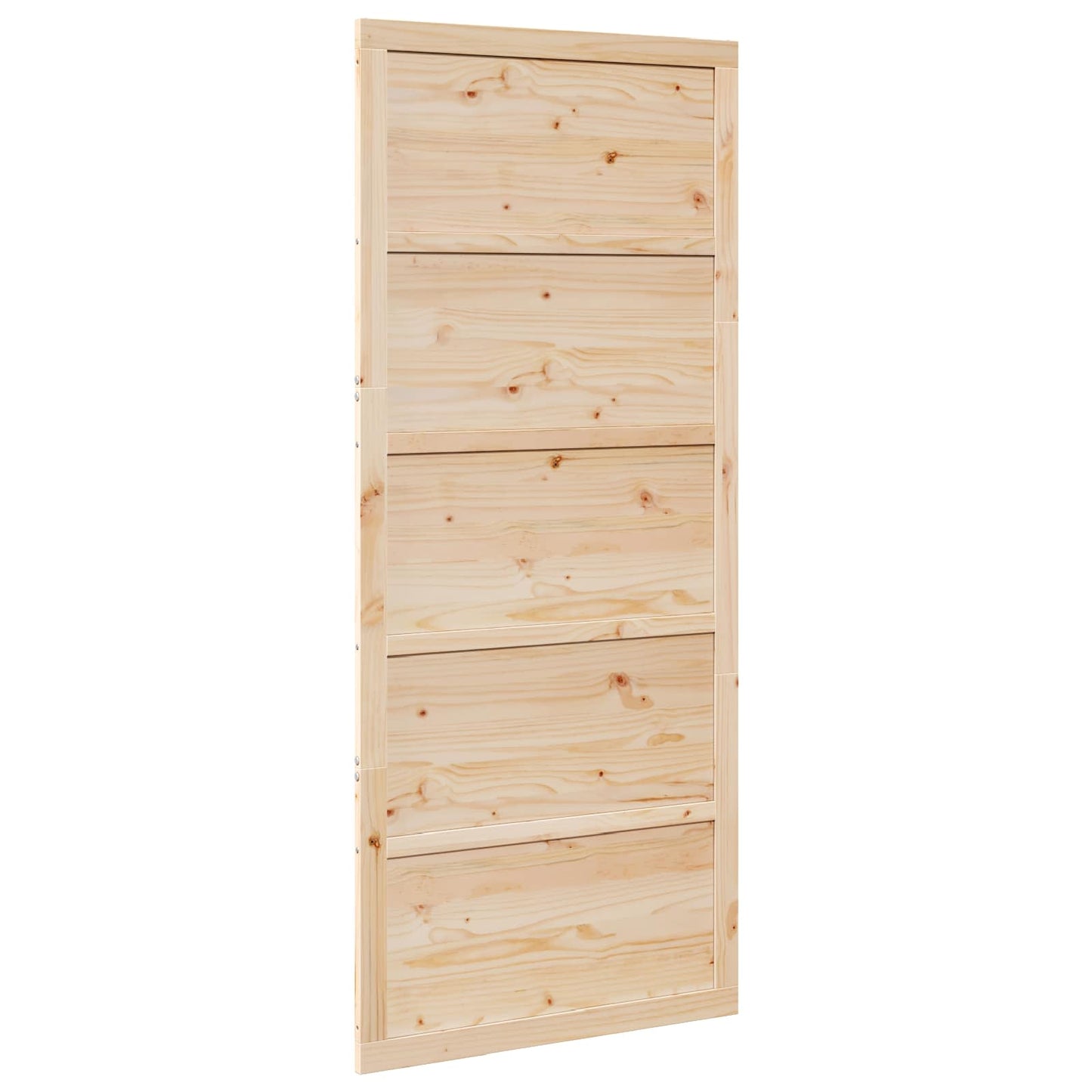 Ladedør 90 x 2,5 x 208 cm Massivt fyrretræ Naturfarvet