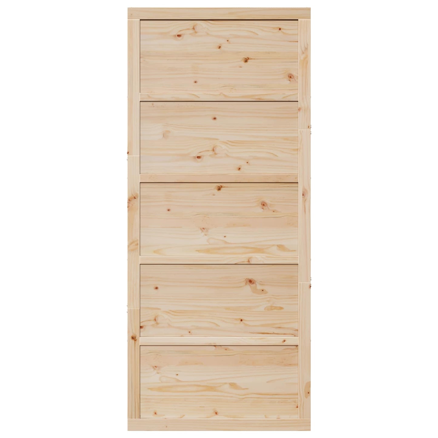 Ladedør 90 x 2,5 x 208 cm Massivt fyrretræ Naturfarvet