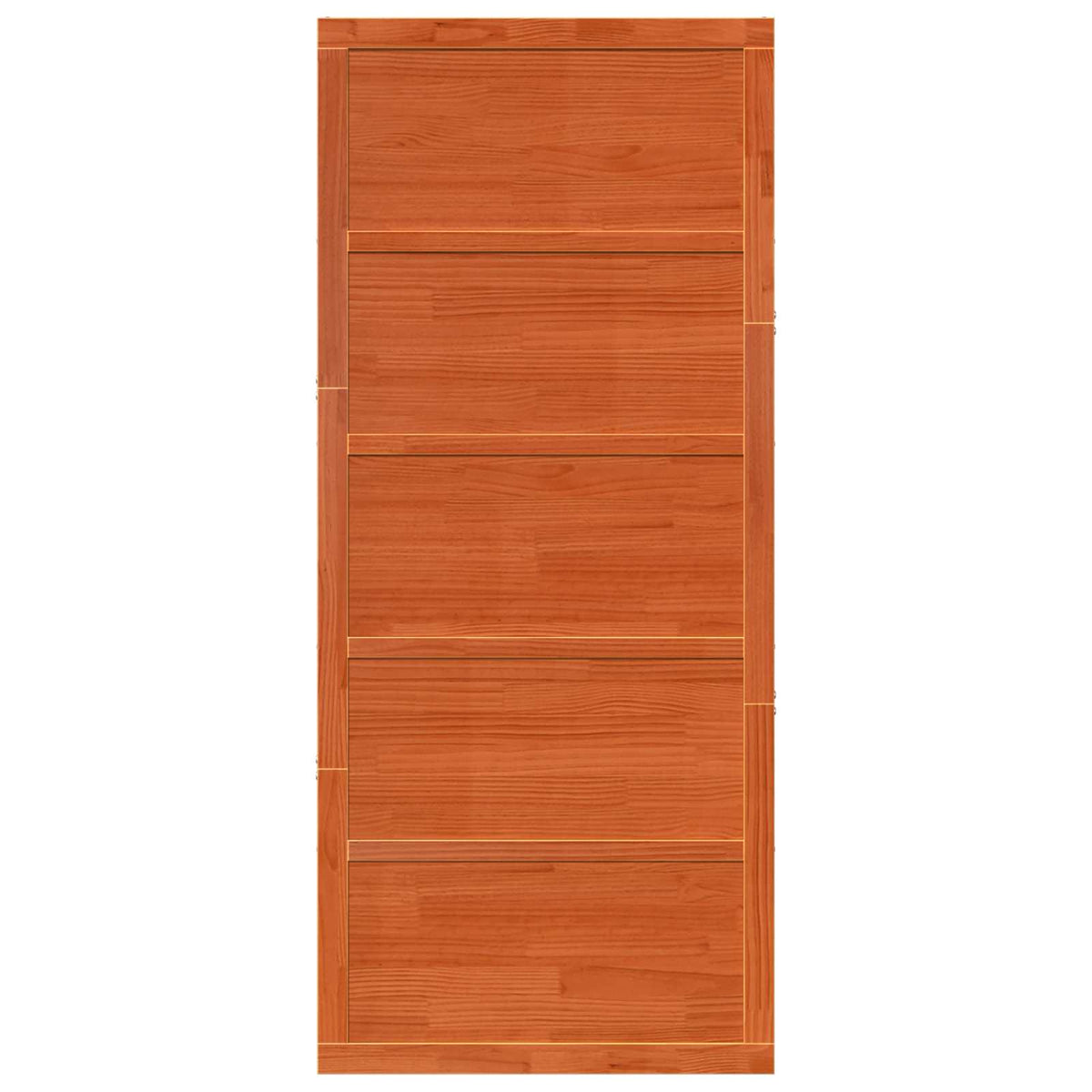 Ladedør 90 x 2,5 x 208 cm Massivt fyrretræ Voksbrun