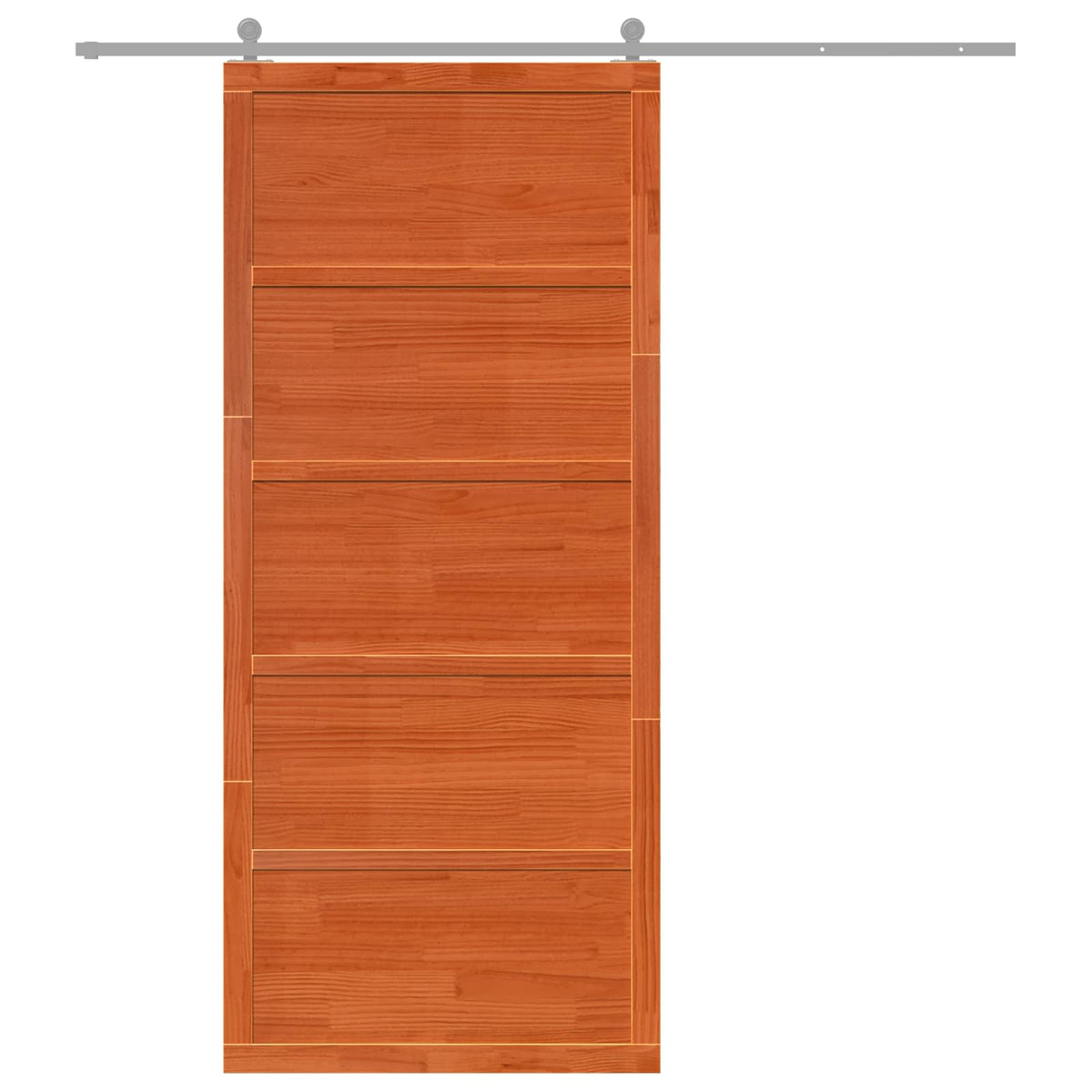 Ladedør 90 x 2,5 x 208 cm Massivt fyrretræ Voksbrun