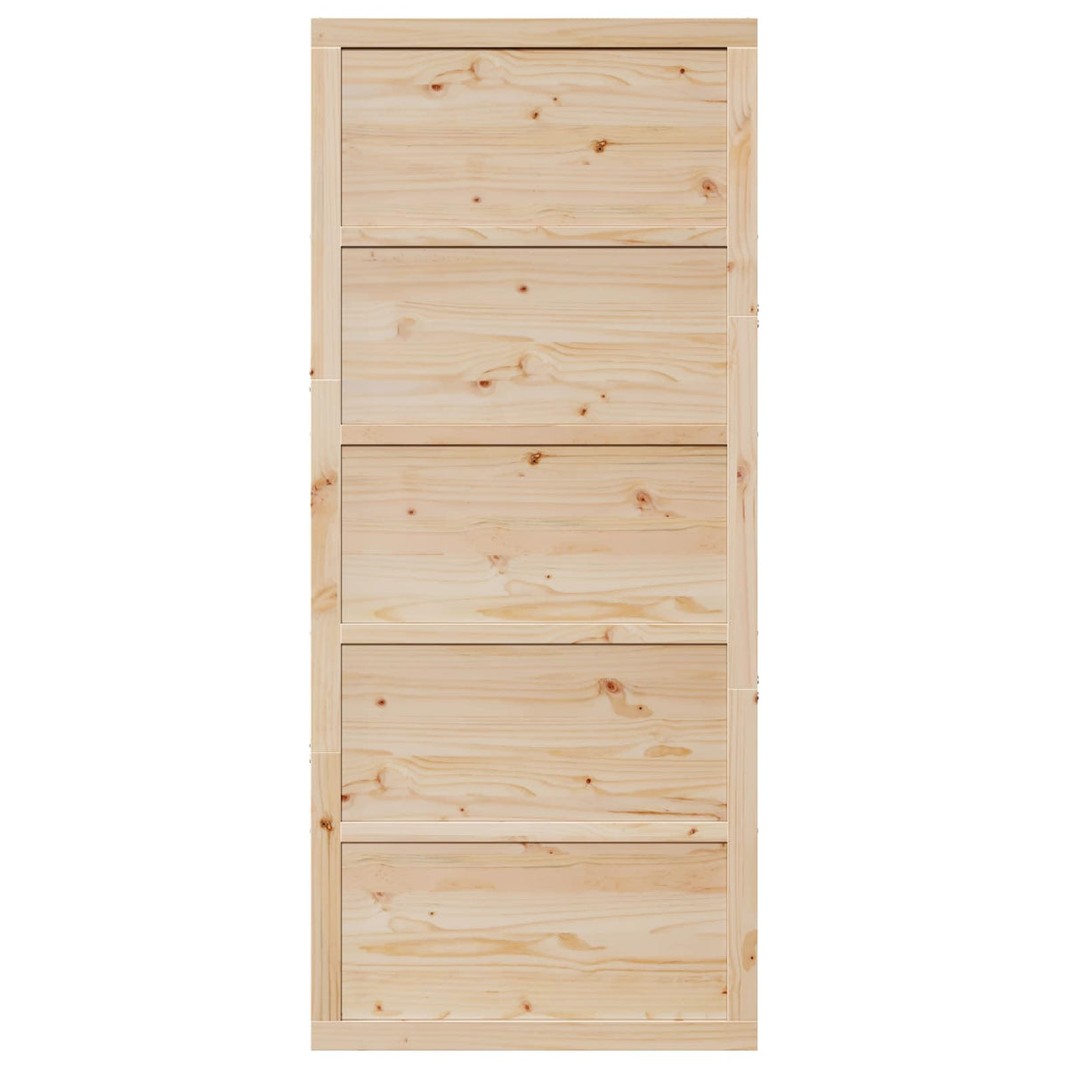Ladedør 80 x 2,5 x 208 cm Massivt fyrretræ Naturfarvet