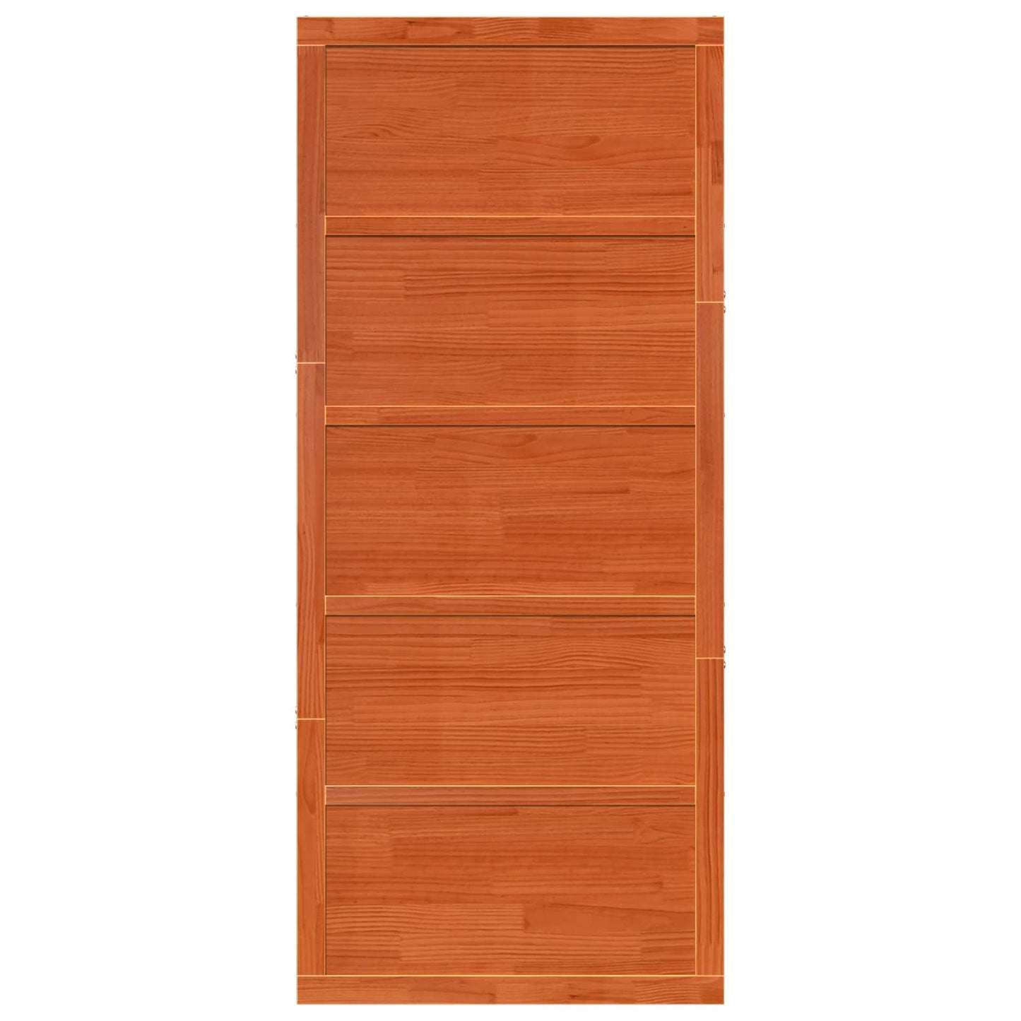 Ladedør 80 x 2,5 x 208 cm Massivt fyrretræ Voksbrun