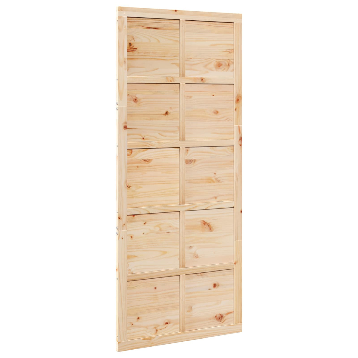 Ladedør 100 x 2,5 x 208 cm Massivt fyrretræ Naturfarvet