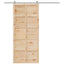 Ladedør 90 x 2,5 x 208 cm Massivt fyrretræ Naturfarvet