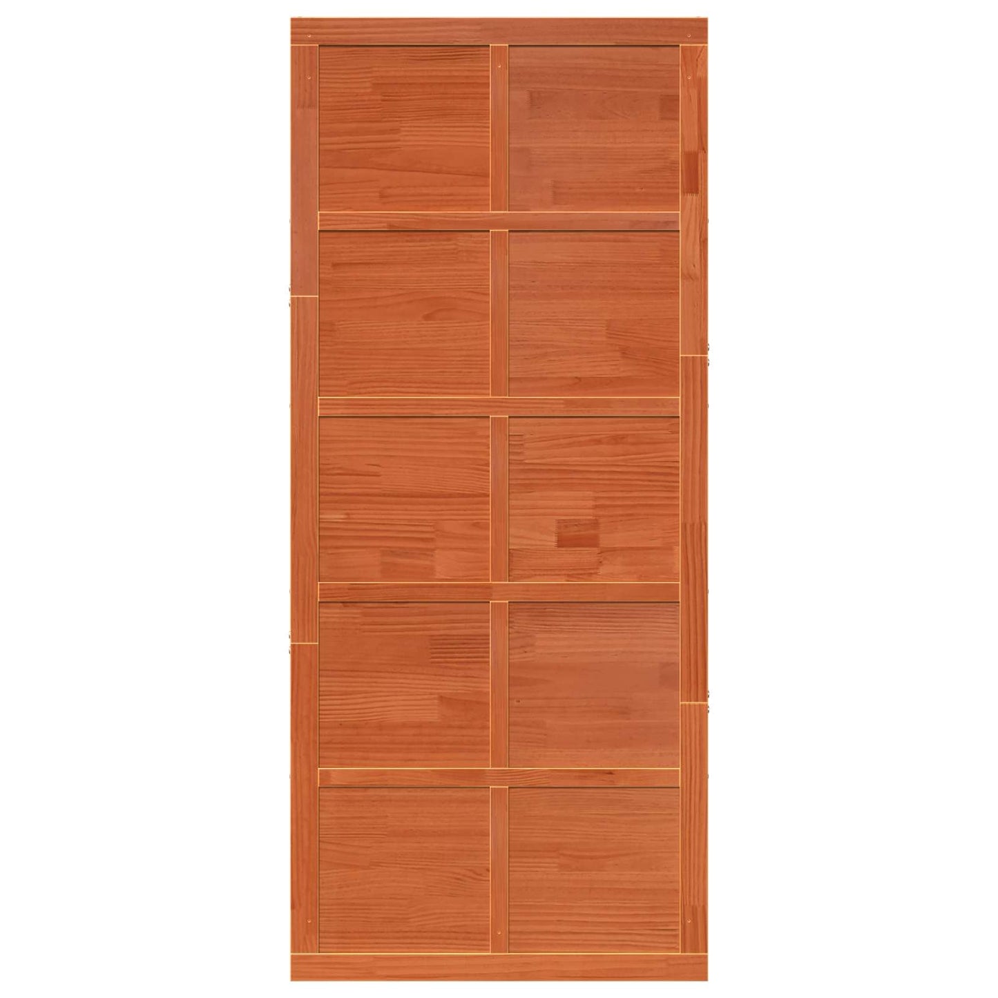 Ladedør 90 x 2,5 x 208 cm Massivt fyrretræ Voksbrun