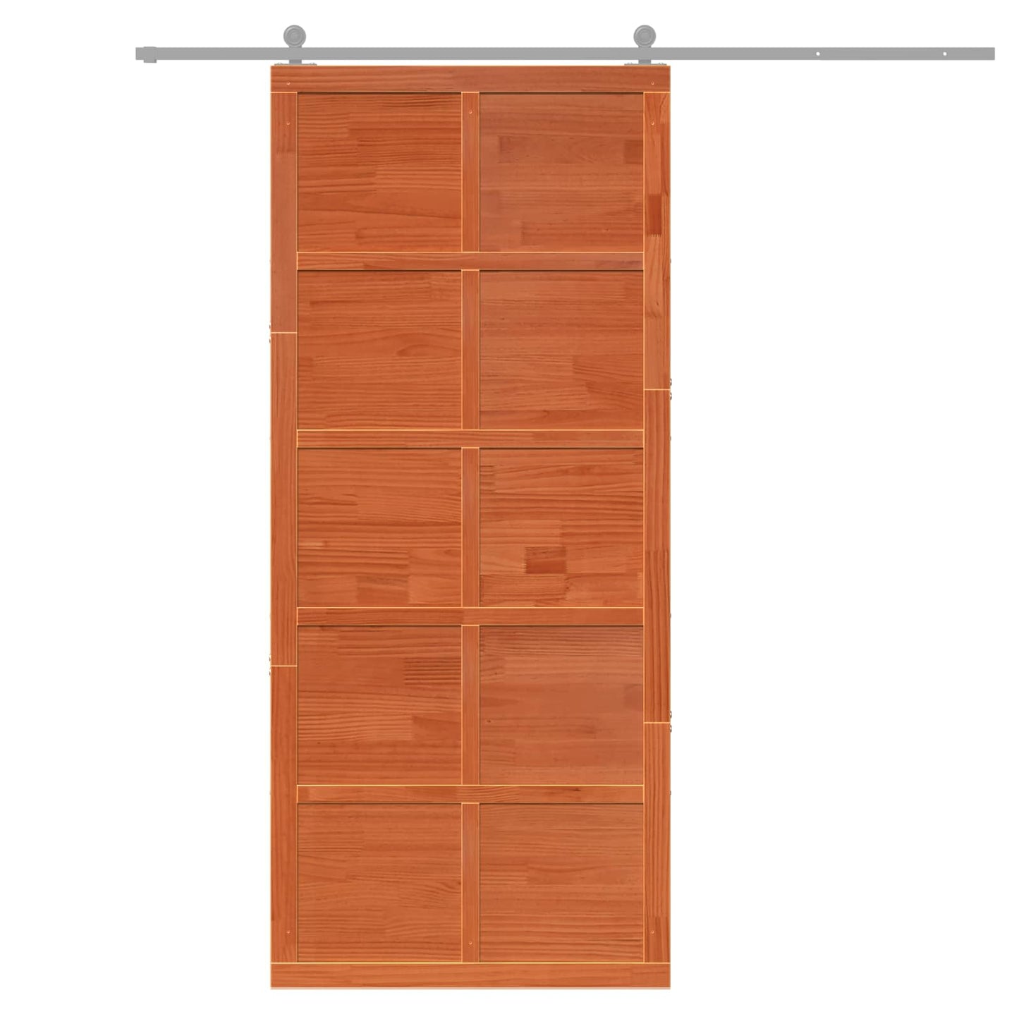 Ladedør 80 x 2,5 x 208 cm Massivt fyrretræ Voksbrun