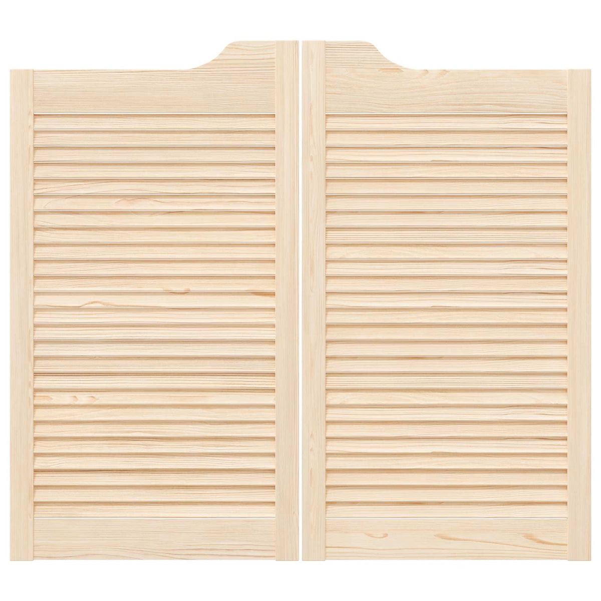 Svingdøre 2 stk. 90 x 40 cm Massivt fyrretræ Naturfarvet
