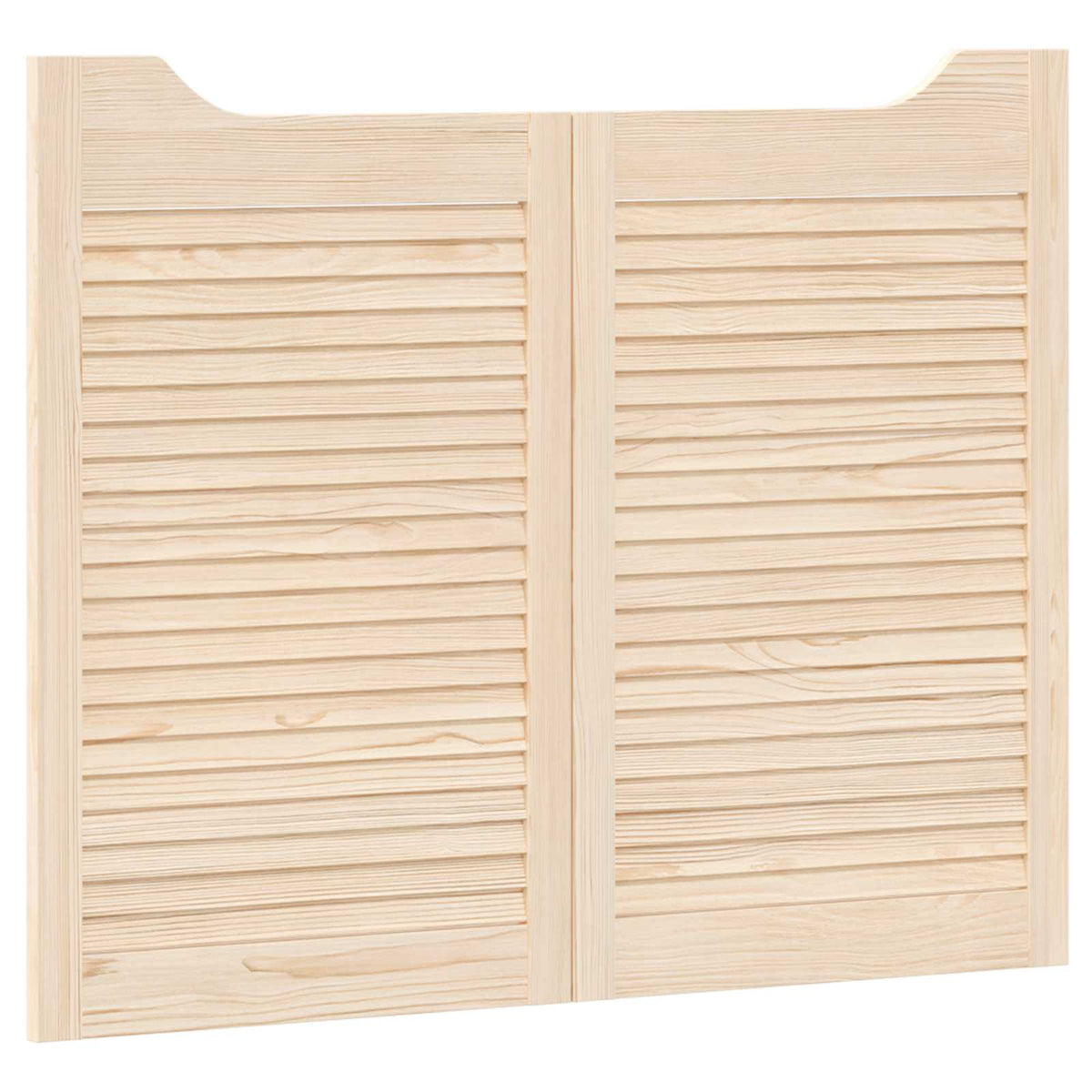 Svingdøre 2 stk. 80 x 50 cm Massivt fyrretræ Naturfarvet